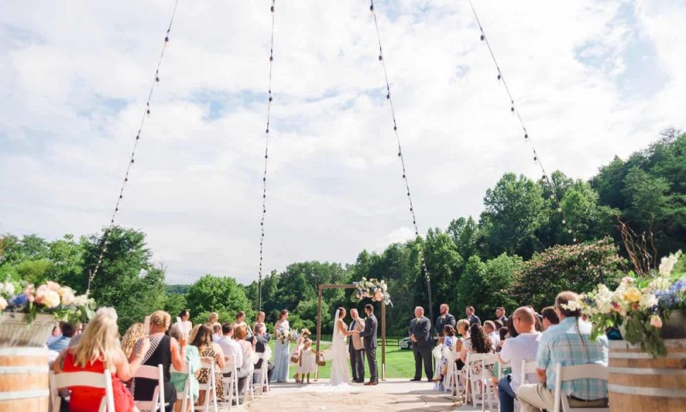 ceremony with lights